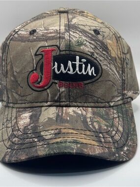 Justin Boots Camo Hunting Hat/Cap, StrapBack, Adjustable, NWOT